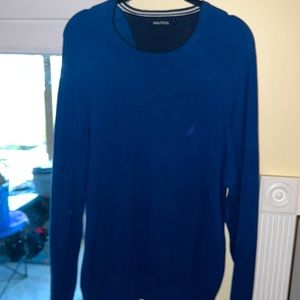 Nautica Mens long sleeve wool sweater